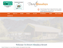 Tablet Screenshot of deserthimalayaresort.com